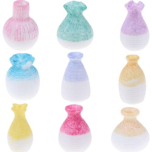 Flowerpot Simulation Furniture Vase for Doll House Decoration 1:12 Dollhouse Miniature Accessories DIY Toys