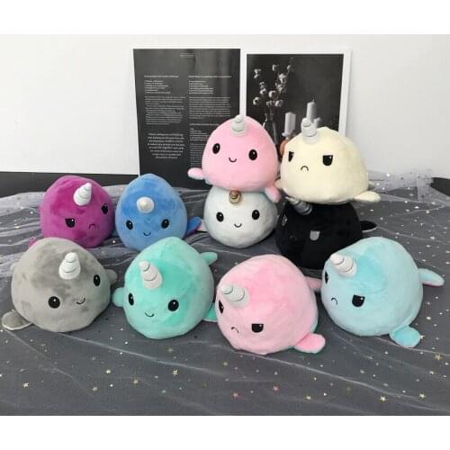 Reversible Fish Plush doll Kids Soft Gift Plushie Plush Animals Double-Sided Flip Doll Toy Peluches Gift For Child Pulpos Girl