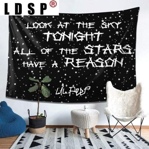 LDSP Wall Tapestry Lil Look At The Sky Peep Hippie Tapestry Wall Art Posters Hanging Living Room Bedroom Home Decor Tapiz 8 Size