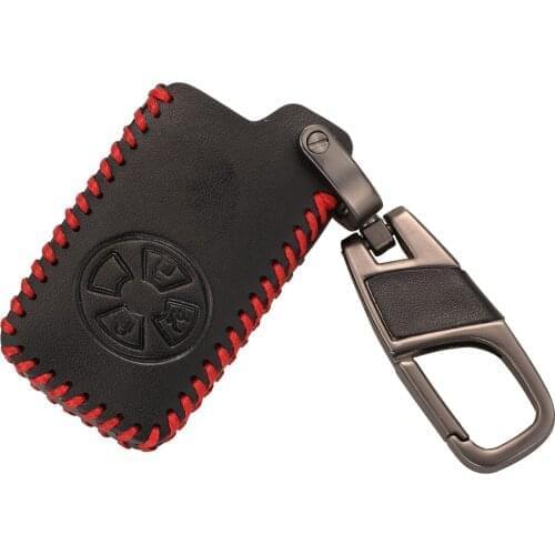 Bilchave 3 Buttons For Toyota Rav4 Corolla Yaris Mark X Hilux Vitz Aqua Keys Keychain Red Leather Case Replacement