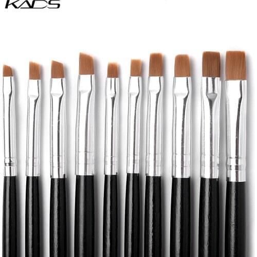 KADS 10pcs/SET Nail Art Design Brush Spiral Gel Pen Tips Tool for nail brush,nail tool ,10 size set.professional nail art brush