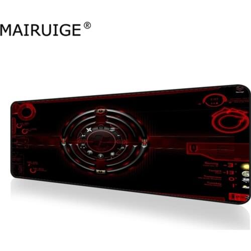 Tech Black and Red Mouse Pad XXL Gamer Desk Mat Computer PC Large Keyboard Pad Gaming MousePad 90x40cm for Laptop Table Pads