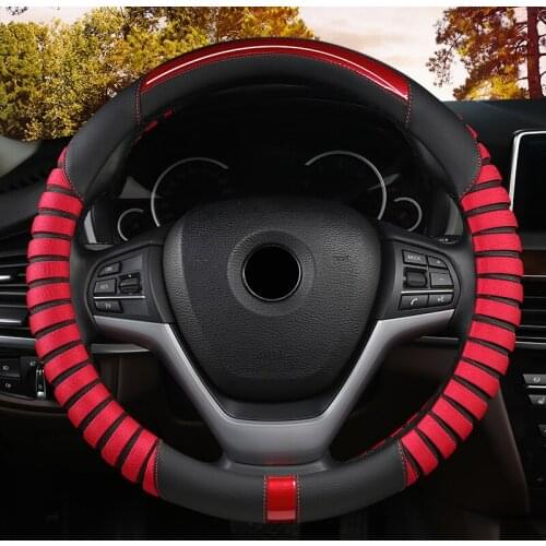 ZHOUSHENGLEE Microfiber Leather Car Steering Wheel Cover For Mitsubishi All Models pajero grandis outlander galant Lancer-ex ASX