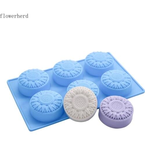 Creative 6-hole Daisy Silicone Soap Mold Soap Making Supplies Daisy Flower Mold Fondant Tools Cake Decorating Candle Mold