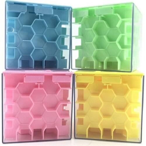 Hot Sales Educational Solid Color Honeycomb Maze Children 3d cube Toy 6 stage mode Unpack the toy