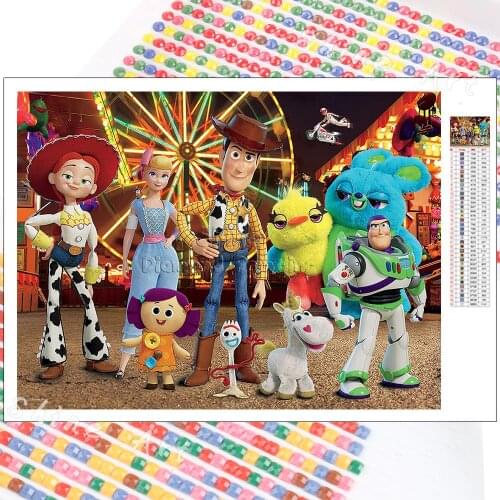 Cartoon Diamond Painting Disney Toy Story Children 5D DIY Cross Stitch Full Square Round Embroidery Mosaic Home Decor Handmade