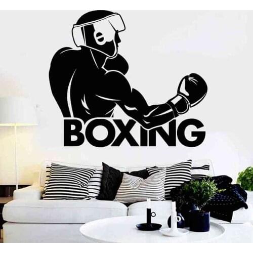 Boxing Glove Sticker Kick Boxer Play Car Decal Free Combat Posters Vinyl Striker Wall Decals Parede Decor