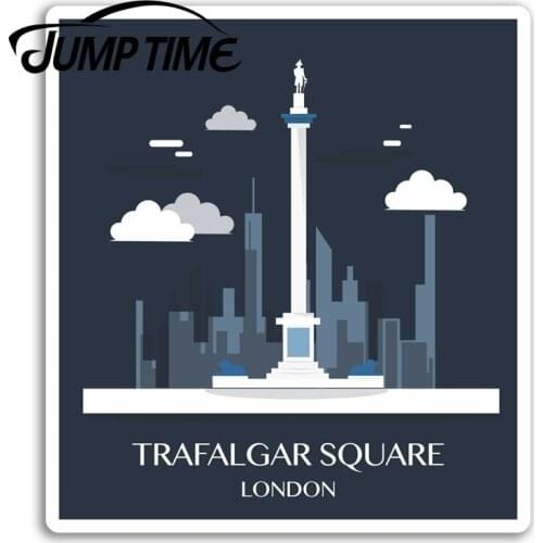 Jump Time for Trafalgar Square Vinyl Stickers London England Sticker Luggage Truck Window Bumper Decal Waterproof Accessories