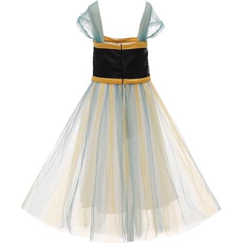 Anna Dress Snow Queen Princess Dress Clothing Girls Summer Kids Childrens Cosplay Costumes Birthday Party Fancy Vestidos Menina