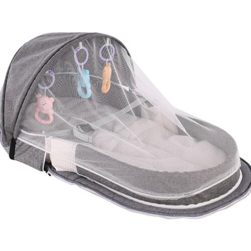 Portable Infant Sleeper Travel Bed & Bassinet Baby Cribs Nest Canopy And Mosquito Net Foldable Breathable Mummy Diaper Bag