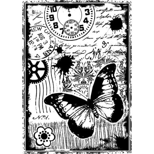 Butterfly Transparent Clear Silicone Stamp/Seal for DIY scrapbooking/photo album Decorative clear stamp ST1057