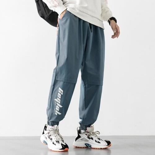 Streetwear Sweatpant Men Harem Pants Hip Hop Joggers Letter Reflective Pants Baggy Loose Trousers Male Youth Casual Fashion 2020