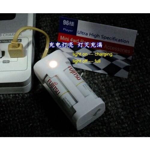 USB Charger Simple Portable AA/AAA Battery Charger for Tamiya Mini 4WD Car Models