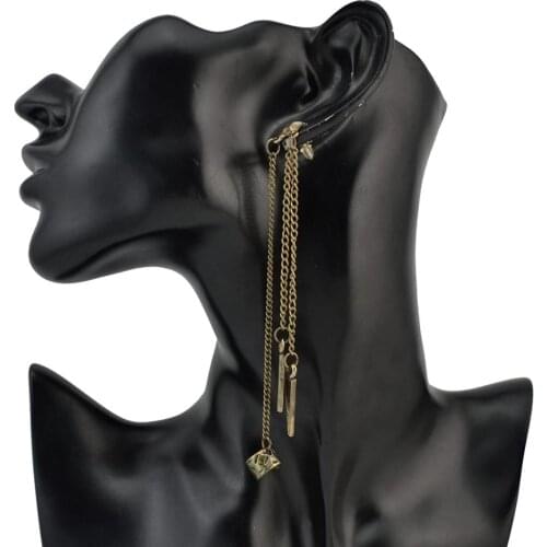 Vintage Long Tassel Rivet Drop Dangle Earrings Jewelry For Women Party Gifts Statement Unique Turkish Gypsy Jhumka Jewellry