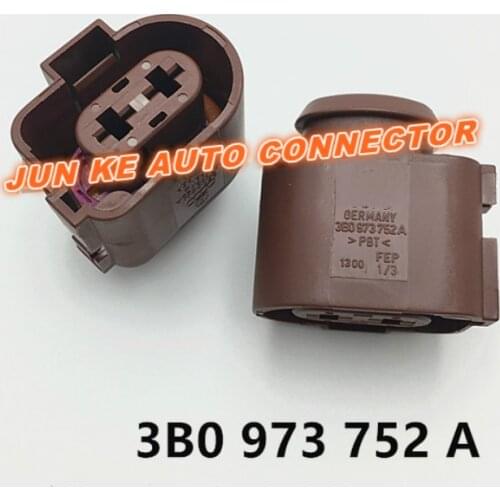 2Pcs/lot Car rear wheel cylinder plug radiator fan harness connector with terminals for Volkswagen Audi 3B0 973 752 A