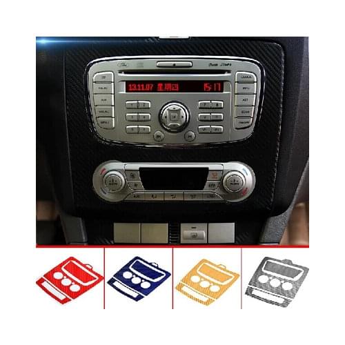 3D carbon fiber sticker Central control Panel decoration trim for Ford focus mk2 2009-2016 auto accessories