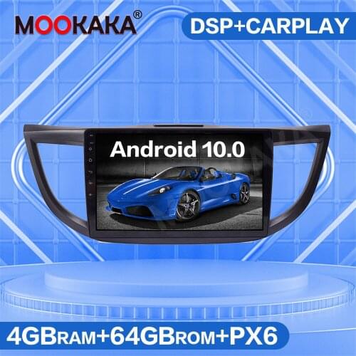Android 10.0 4+64GB Wireless Carplay Car GPS Navigation Multimedia Player For Honda CRV CR-V 2012-2016 Radio Stereo Headunit PX6