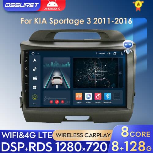 8"9" Android 10 Car Radio GPS Navigation For KIA Sportage 3 2011-2016 Multimedia Video Player BT 2G 32G 4G TPMS EQ RDS 2 DIN