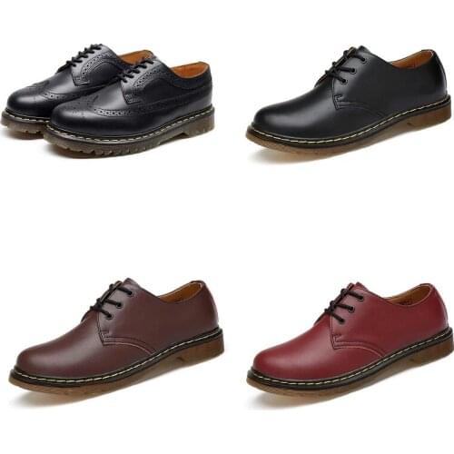 Genuine leather short boots deerskin leather casual Derby Oxford shoes men size 35-46 rubber square shoes gentleman leather wome