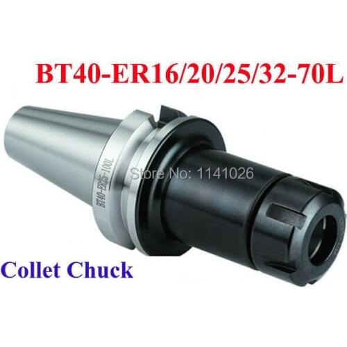 BT40 ER16 / 20 / 25 / 32 70mm ER Spring Collet Chuck CNC Milling Toolholder Work on CNC Milling Machine
