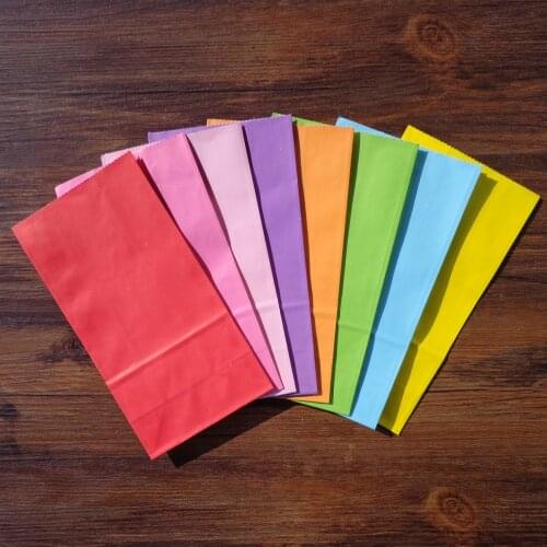 8pcs Solid Color Stand Up Paper Bags Polka Dots Gift Bag Colorful Party Favor Bags Candy Treat Bag