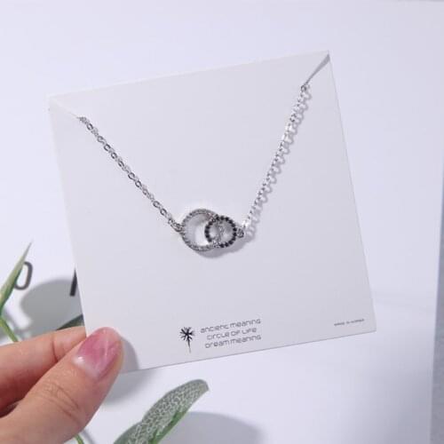 Minimalist Real 925 Sterling Silver Geometric CZ zircon Round Pendant Choker Necklace 925 Sterling Silver Fine Jewelry For Women