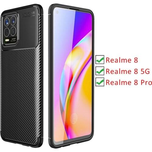 Case for realme 8 pro bumper cover on realmi 8pro realme8 5g realme8pro protective phone coque bag matte silicone soft tpu shell