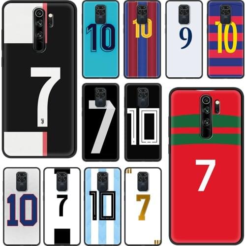 FootBall Number 7 Case For Xiaomi Redmi Note 9S 8 9 Pro 7 8T K20 Cover For 9A 9C 8A 7A 6A K30 Thin Phone Funda Shell Soft Coque