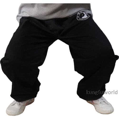 Black Cotton Chenjiagou Tai chi Kung fu Pants Wushu Martial arts Wing Chun Trousers Shaolin Wudang Clothes