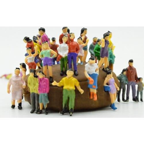 HO Scale 1:87 Model train layout Painted Model Trains People Passengers Figures