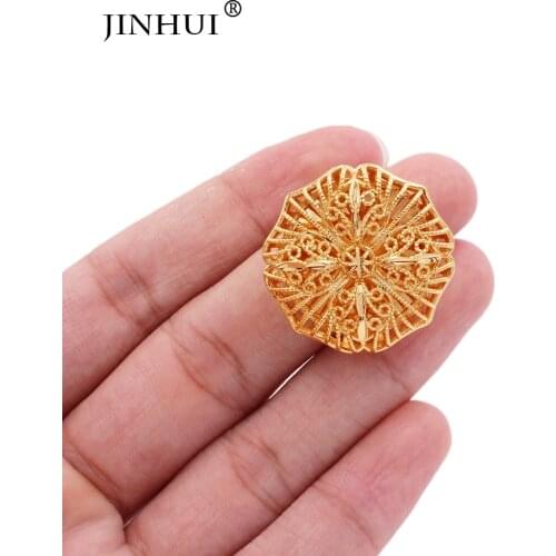 Ring gold color wedding rings for women Luxury ring gifts African Ethiopia Arab cocktail party bride gifts ring resizable size