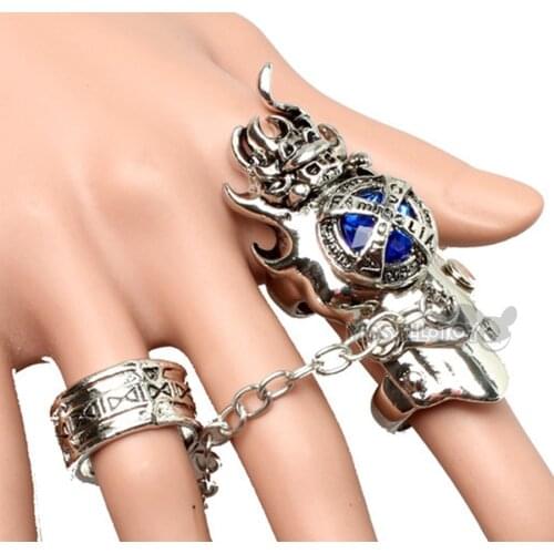 Fashion jewelry ring Katekyo Hitman Reborn Ring Anime Vongola Revolving Jewelry Rings cosplay Accessories