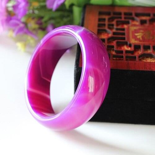 NATURE cuff sardonyx BEAUTIFUL rose women sweet charm agate bangle bracelet luck 56-64MM