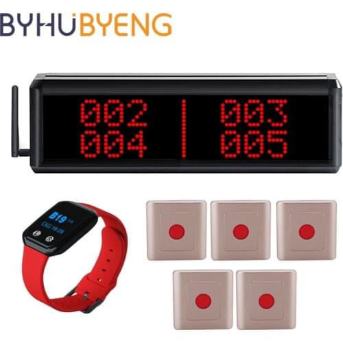 BYHUBYENG Paging System For Church Clinics Disabled Elderly Seniors Restaurant Call Button Hospital Watch Pager Systems Radio