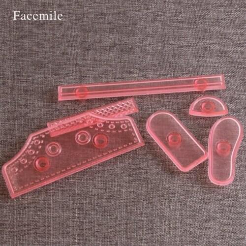 6PCS/set Plastic Fondant High Cut Sneaker shoe Mold Cookie Cutter Cake Decorating Tools 52035 Gift