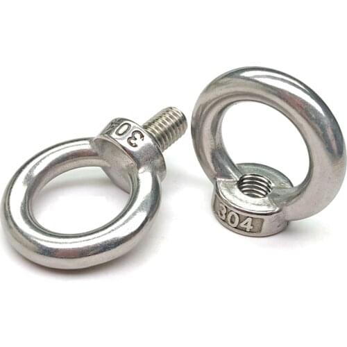 Lifting eye nuts/screw Ring eyebolt Ring hooking nut screws M3 M4 M5 M6 M8 M10 M12 304 Stainless steel