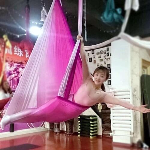 New PRIOR FITNESS Arrival Aerial Anti-gravity Yoga Hammock Swing Flying 6*2.5 Meters Yoga Bed Bodybuilding Gym Inversion Trapeze