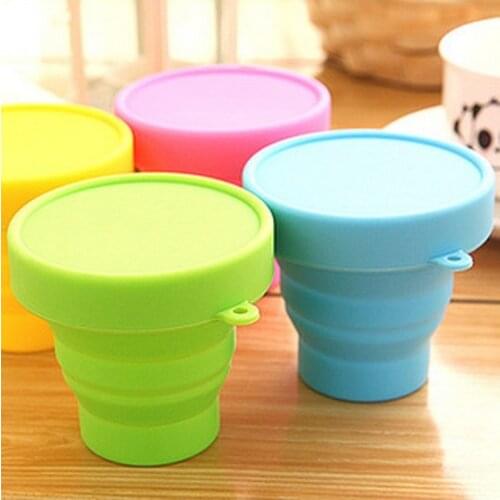 1PC Portable Silicone Folding Water Bottle Candy Silicone Traveling Foldable Kettle For Travel Outdoor Camping Drink LB 278