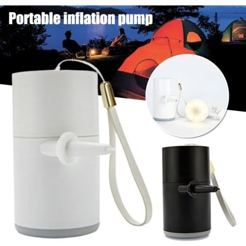 Portable Outdoor Inflator Multifunctional Electric Air Pump for Inflatable Cushion Mattress Compatible Lighting Function ASD88
