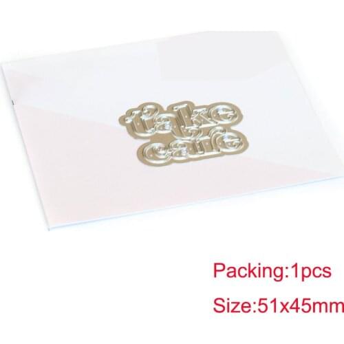 Take Care Letters Cutting Dies & Stamps & Stencil Scrapbook Dariy Decoration Stencil Embossing Template DIY Greeting Card Albums