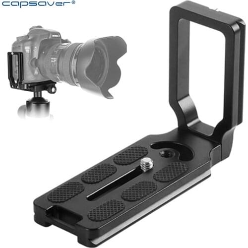 Capsaver L Shaped Tripod Monopods Quick Release Board Mounting Bracket Handle Grip Vertical Clapper for SLR Camera Video Vlog