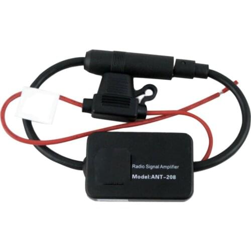 FM Signal Amplifier Anti-interference Car Antenna Radio Signal Amp Booster Automobile Parts