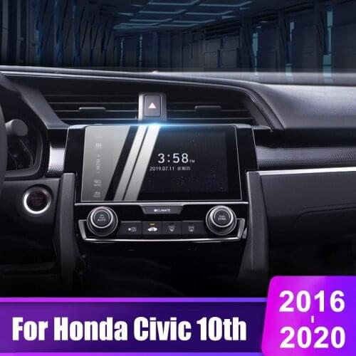 For Honda Civic 10th 2016 2017 2018 2019 2020 Tempered Glass Car Navigation Screen Protector Display Film LCD Protective Sticker