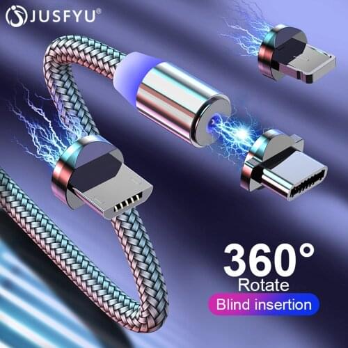 Magnetic charge Cable For iPhone Samsung Android Fast Charging Magnet Charger Micro USB Type C Cable Mobile Phone Cord Wire
