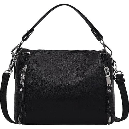 Female Shoulder Bag Designer Genuine Leather Messenger Bags for Women High Capacity Handbags Travel Luxury Cowhide Crossbody Bag