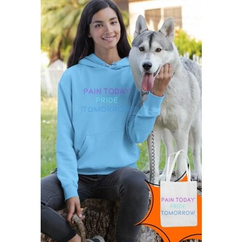 Angemiel Wear Suffering Today Tomorrow Flattering Blue Women 'S Hooded Sweatshirt Bags Kombin