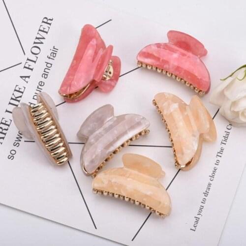 Simple Fashion Lady Acrylic Hair Clips Barrette Hair Claws Clamp For Women Korean Headpiece Headdress Hair Accessories