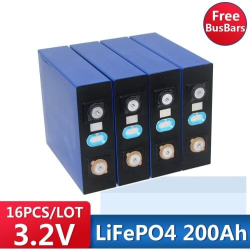 16PCS A Grade 3.2 V 200AH BATTERIE PACK LIFEPO4 LITHIUM PHOSPHA 48V 200000MAH FUR RV SOLAR ENERGIE LAGERUNG SYSTEM