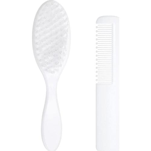 2pcs/Set Newborn Baby Hair Comb+Brush Soft Infant Head Massager Hair Care