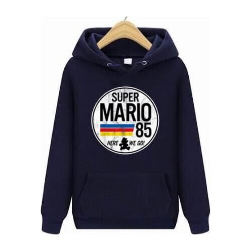 2021 Super Mario 85 Hoodies Men Raglan Hooded Sweatshirts Hoodie Sweatshirt Brand Winter Autumn Warm Game Sportswear Mens